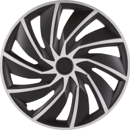 DriveStyle Turbo Wheel Cover, Silver/Black, 18-in, 4-pk