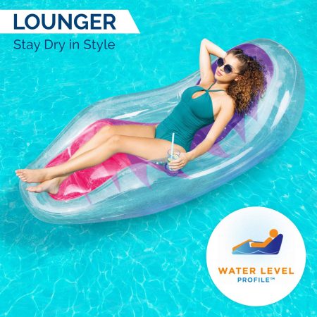 Swimways Dry Float Inflatable Lazy Pool Float/Lounger, 79 x 41-in