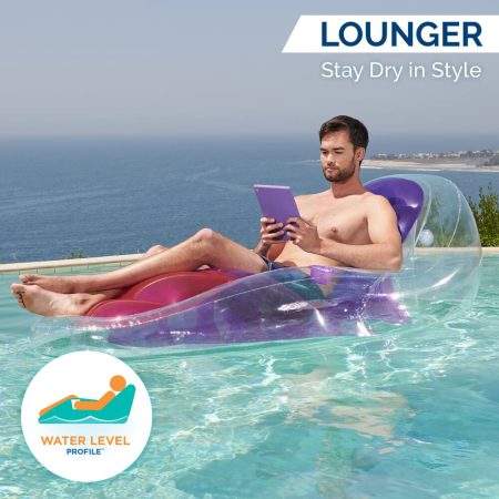 Swimways Dry Float Inflatable Lazy Pool Float/Lounger, 79 x 41-in