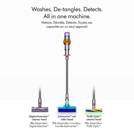 Dyson V15s Detect Submarine Wet & Dry Cordless Vacuum with 3 Cleaner Heads