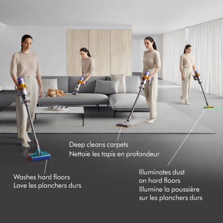 Dyson V15s Detect Submarine Wet & Dry Cordless Vacuum with 3 Cleaner Heads