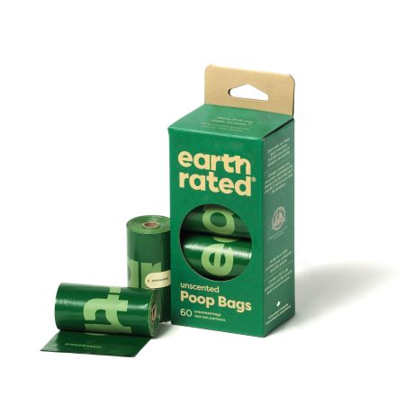 Earth Rated Dog Waste Bags, 4 Refill Rolls, Unscented