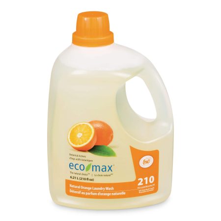 Eco-Max Liquid Laundry Detergent, Orange Scent, 210-Load, 6.1-L