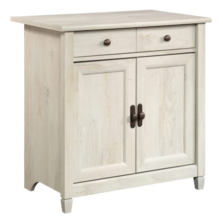 Sauder Edge Water 2-Door Storage Cabinet With Adjustable Shelf, Chalked Chestnut Finish