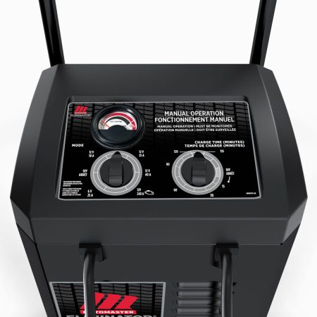 MotoMaster Eliminator Workshop Series Wheeled Battery Charger, Manually-Operated, 40/25/10-Amp, 6 & 12V, with 240-Amp Engine Start