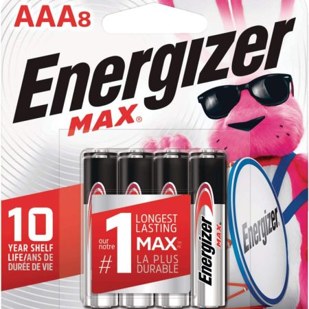 Energizer Max 8-pk AAA Alkaline Batteries, Long Lasting, All Purpose