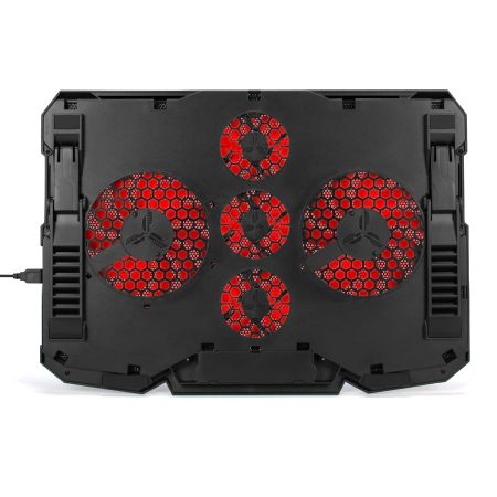 ENHANCE Cryogen LED Gaming Laptop Cooling Stand, Up to 17-in, Black/Red