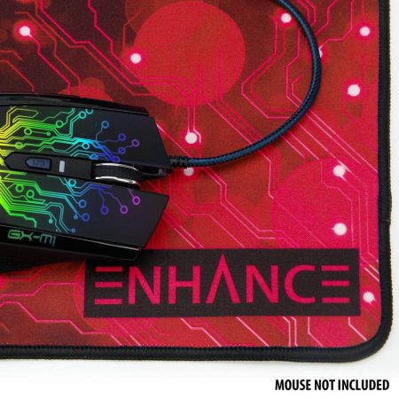 ENHANCE Voltaic GX-MPI Fabric Gaming Mouse Pad, Red, Extra Large