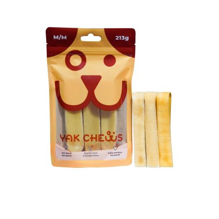 Everest Cheese Yak Dog Chews, All Natural Pet Treat, Medium, 3-pc, 213-g