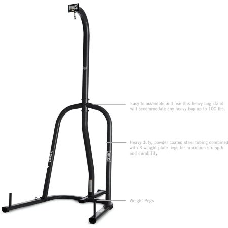 Everlast Heavy Boxing Bag Stand, Holds Up to 100-Ibs, 86.2-ft