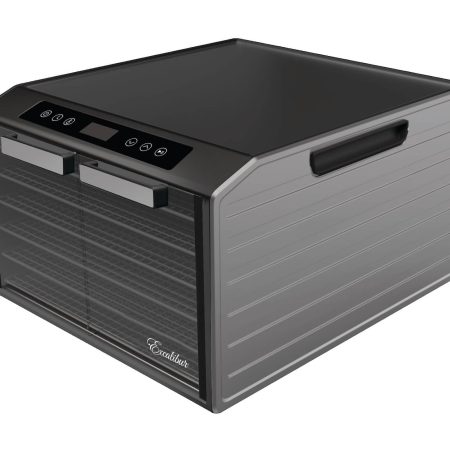 Excalibur 6-Tray Electric Food Dehydrator with Adjustable Timer & Digital Panel, Stainless Steel, 500W