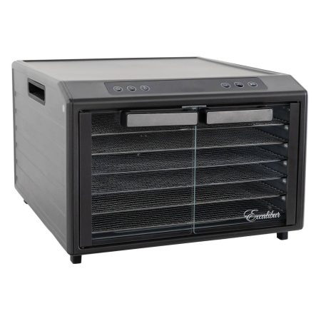 Excalibur 6-Tray Electric Food Dehydrator with Adjustable Timer & Digital Panel, Stainless Steel, 500W