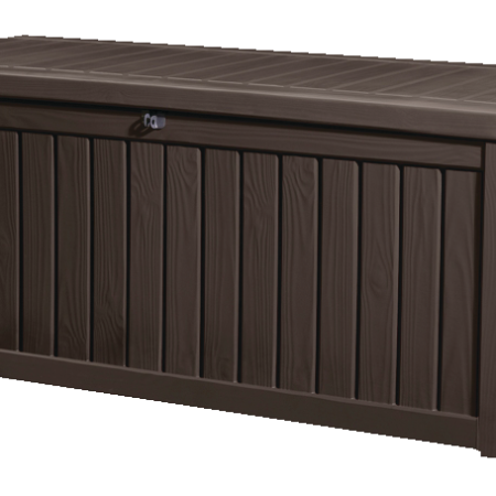 Keter Wood-Look Outdoor Storage Deck Box, X-Large, Brown, 570-L