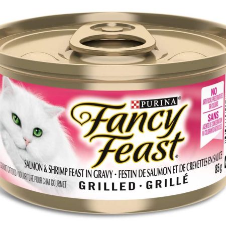 Fancy Feast with Grilled Salmon & Shrimp in Gravy Wet Cat Food, 85-g