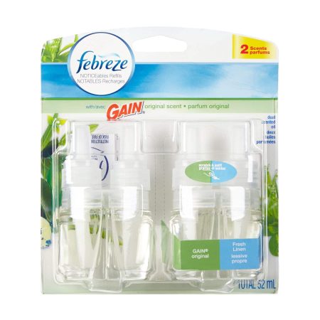 Febreze PLUG Air Freshener, Gain Original, (2) 26 mL Oil Refills