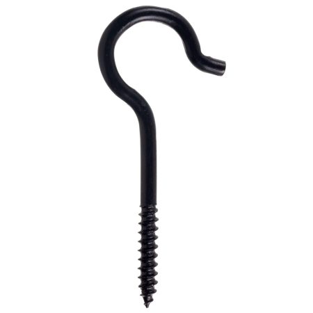 Hillman Screw Hook, 3-3/8-in, Black