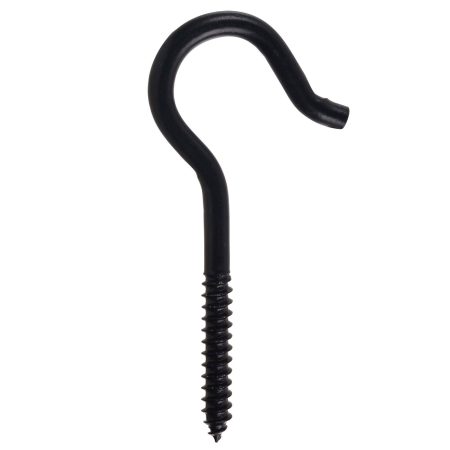 Hillman Screw Hook, 4-1/8-in, Black