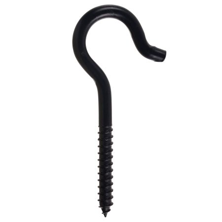 Hillman Screw Hook, 4-7/16-in, Black