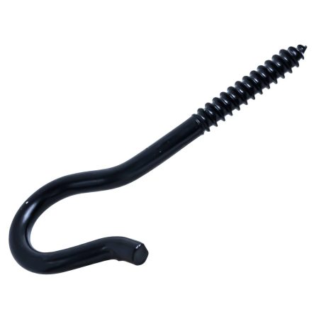 Hillman Screw Hook, 0.25 x 4.25-in, Black