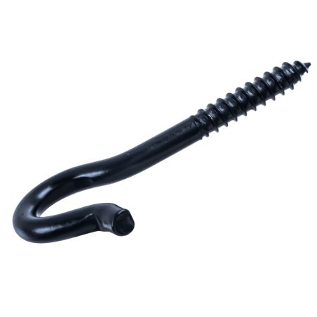 Hillman Screw Hook, 3/8 x 4-7/8-in, Black