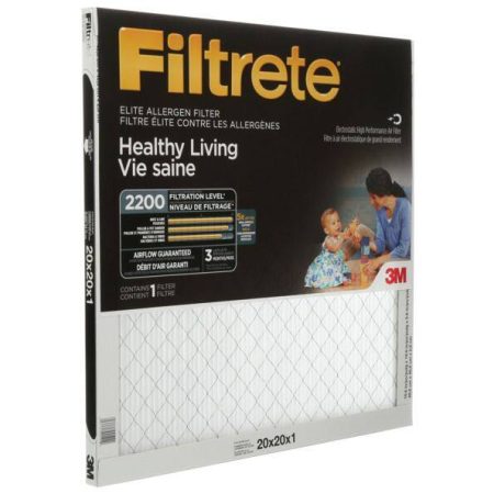 Filtrete™ MPR 2200 Healthy Living Elite Allergen Filter, 20 x 20 x 1-in