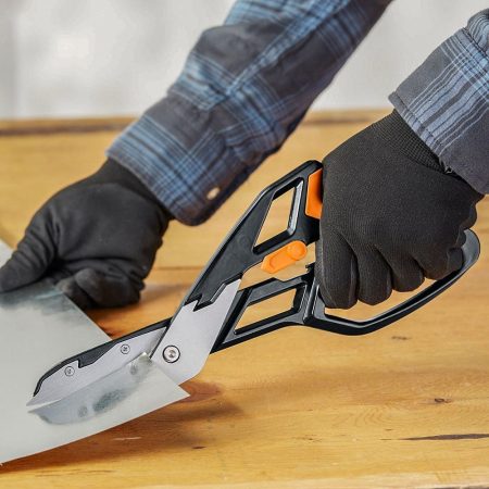 Fiskars Pro 710400-5003 PowerArc™ Easy Action™ Aluminum Tin Snips with MicroTip® Blades, 13-in