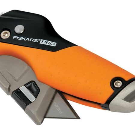 Fiskars Pro Folding Blade Utility Knife, Black/Orange