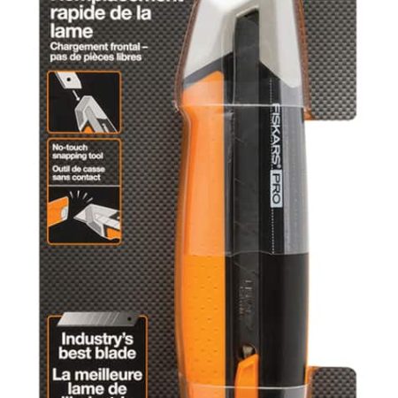 Fiskars Pro Snap-Off Blade Utility Knife, 25-mm, Black/Orange