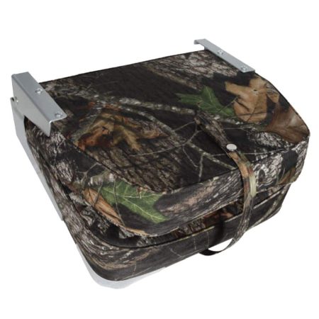 Leopard Heavy-Duty Molded Frame Folding Boat Seat Camouflage, 19-in H x 16-in W x 14-in D