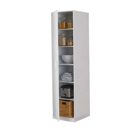 For Living 1-Door Pantry Storage Cabinet, White