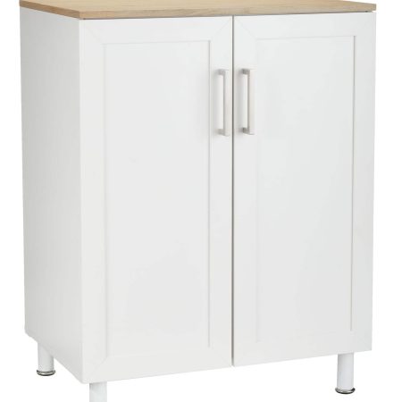 For Living 2-Door Base Laundry Cabinet, 27-in, White