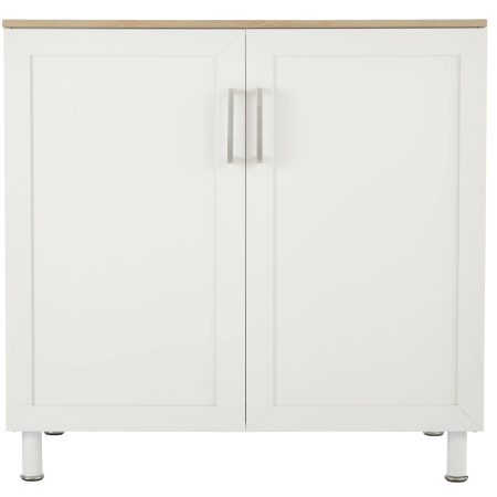 For Living 2-Door Base Laundry Cabinet, 36-in, White