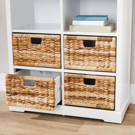 For Living 4-Drawer 2-Shelf Storage Cabinet, White