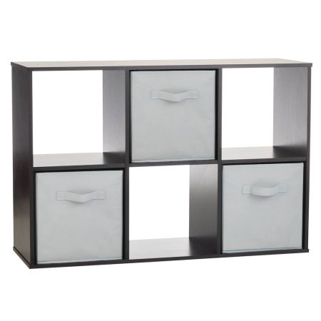 For Living 6-Cube Storage Organizer, Bookcase/Bookshelf, Dark Brown Finish