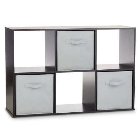 For Living 6-Cube Storage Organizer, Bookcase/Bookshelf, Dark Brown Finish