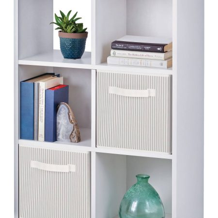 For Living 6-Cube Storage Organizer, Bookcase/Bookshelf, White