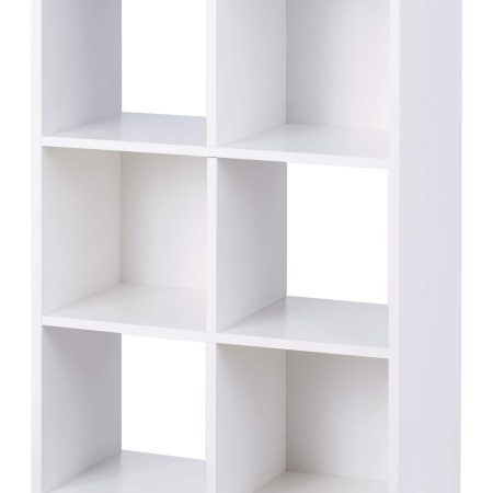 For Living 6-Cube Storage Organizer, Bookcase/Bookshelf, White