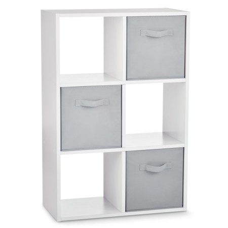 For Living 6-Cube Storage Organizer, Bookcase/Bookshelf, White