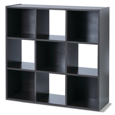 For Living 9-Cube Storage Organizer, Bookcase/Bookshelf, Black Oak Finish