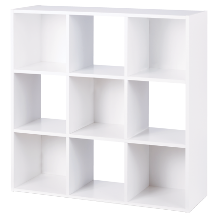 For Living  9-Cube Storage Organizer,  Bookcase/Bookshelf, White