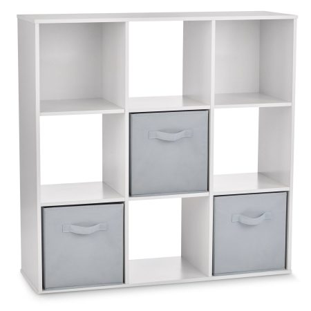 For Living  9-Cube Storage Organizer,  Bookcase/Bookshelf, White