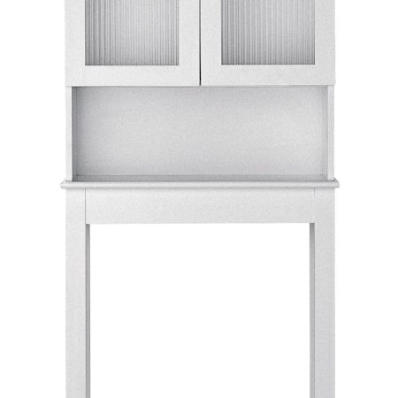 For Living Beacon Hill 2-Door Over-The-Toilet Spacesaver Bathroom Storage Cabinet , White