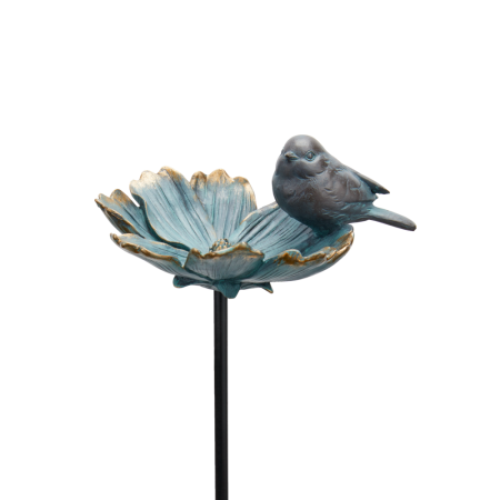 For Living Bird Bath Garden Stake, 35.24-in