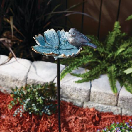 For Living Bird Bath Garden Stake, 35.24-in