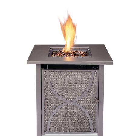 For Living Bluebay Square Outdoor Fire Pit Table, 40,000 BTU