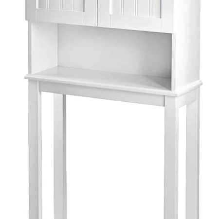 For Living Brookfield 2-Door Over-The-Toilet Spacesaver Bathroom Storage Cabinet, White