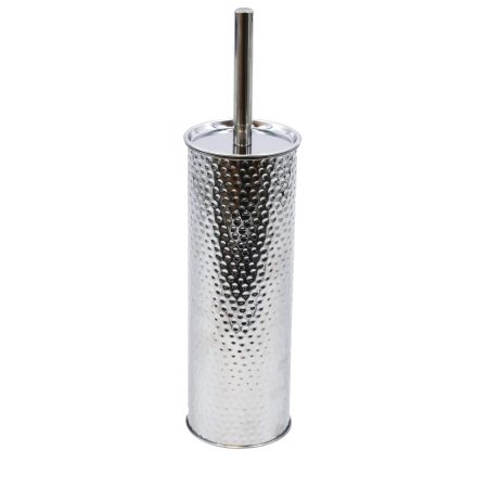 For Living Stainless Steel Compact Long Reach Toilet Brush, Hammered Finish