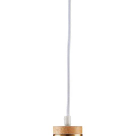 For Living Frosted Metal Shade Ceiling Pendant Light Fixture, White/Wood/Gold