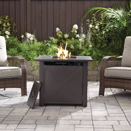 For Living Plateau Tank-In Outdoor Fire Pit Table, 40,000 BTU