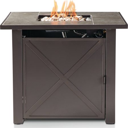 For Living Plateau Tank-In Outdoor Fire Pit Table, 40,000 BTU